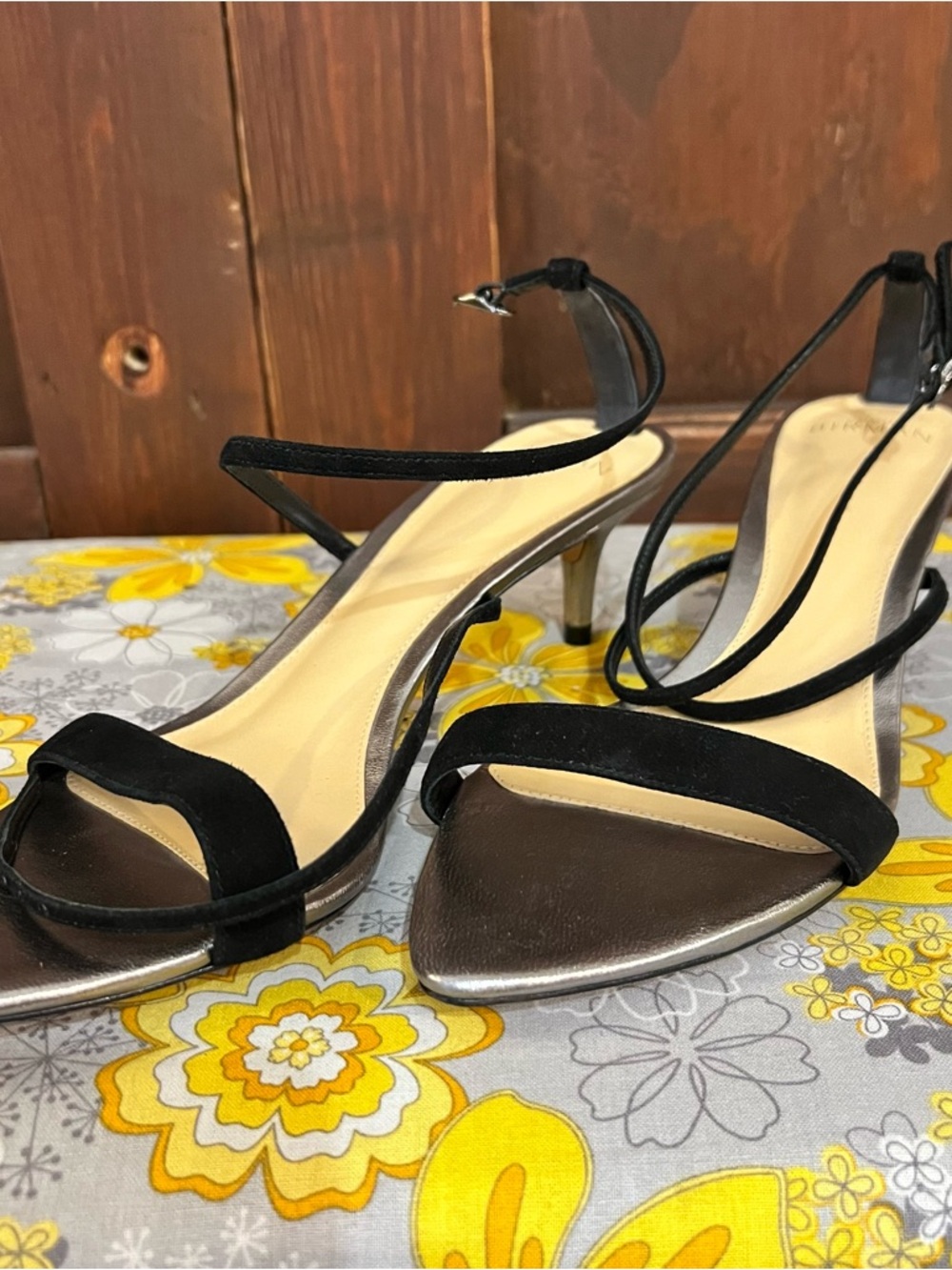 Alexandre Birman Black Strappy Mid-Heel Sandals